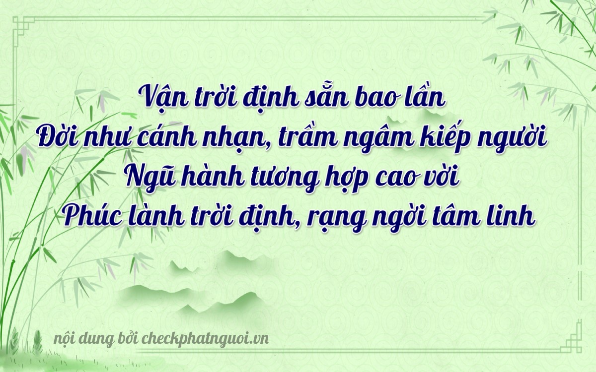 Bài thơ ý nghĩa cho <b>biển số 55146</b> tại website checkphatnguoi.vn