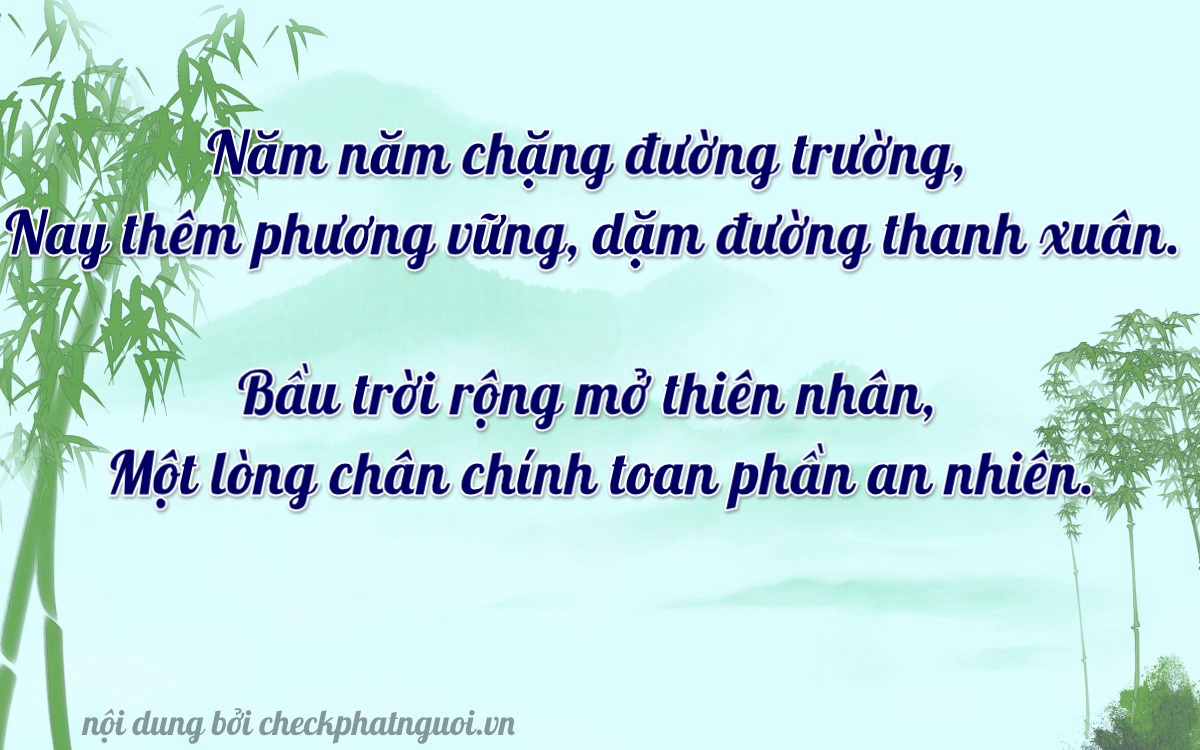 Bài thơ ý nghĩa cho <b>biển số 55411</b> tại website checkphatnguoi.vn