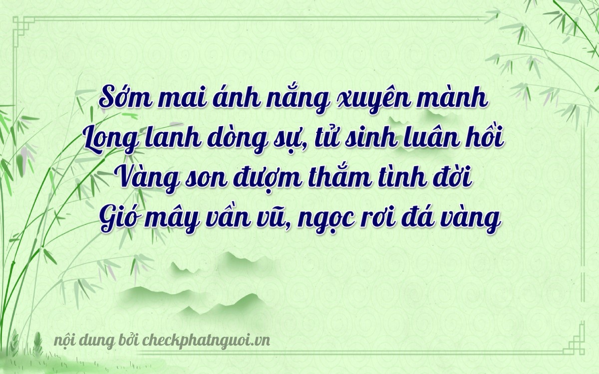 Bài thơ ý nghĩa cho <b>biển số 5585</b> tại website checkphatnguoi.vn