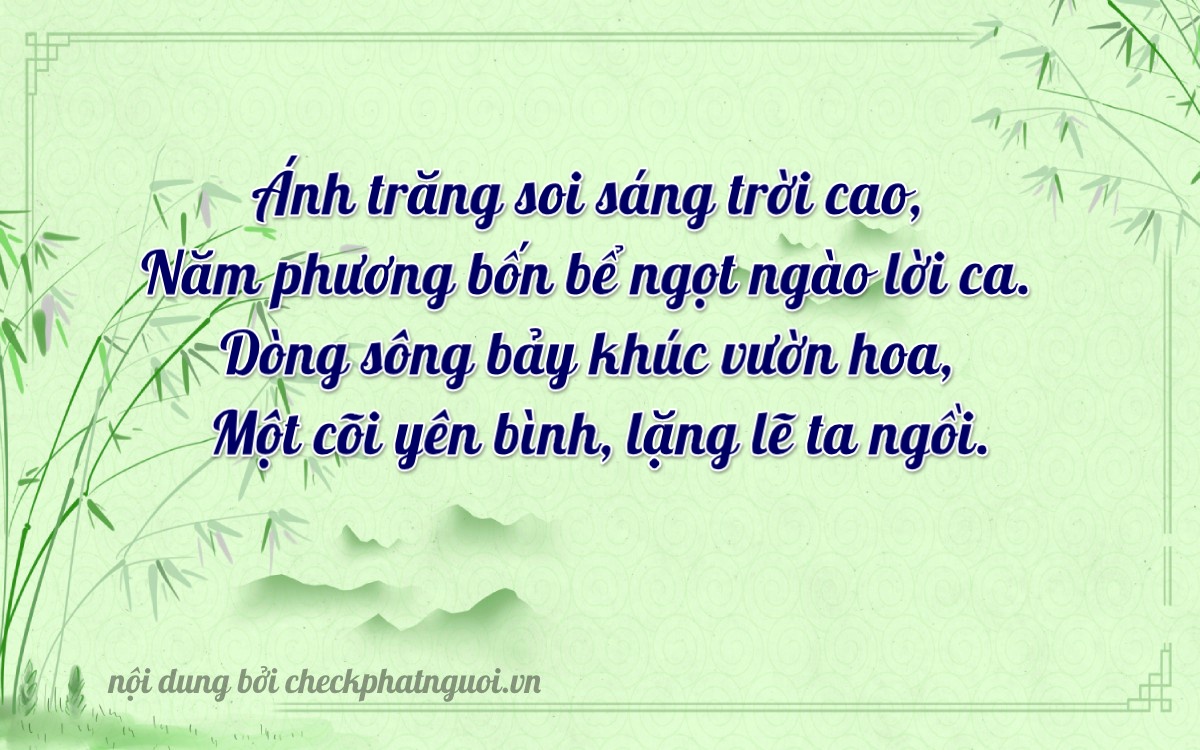 Bài thơ ý nghĩa cho <b>biển số 55X-85871</b> tại website checkphatnguoi.vn