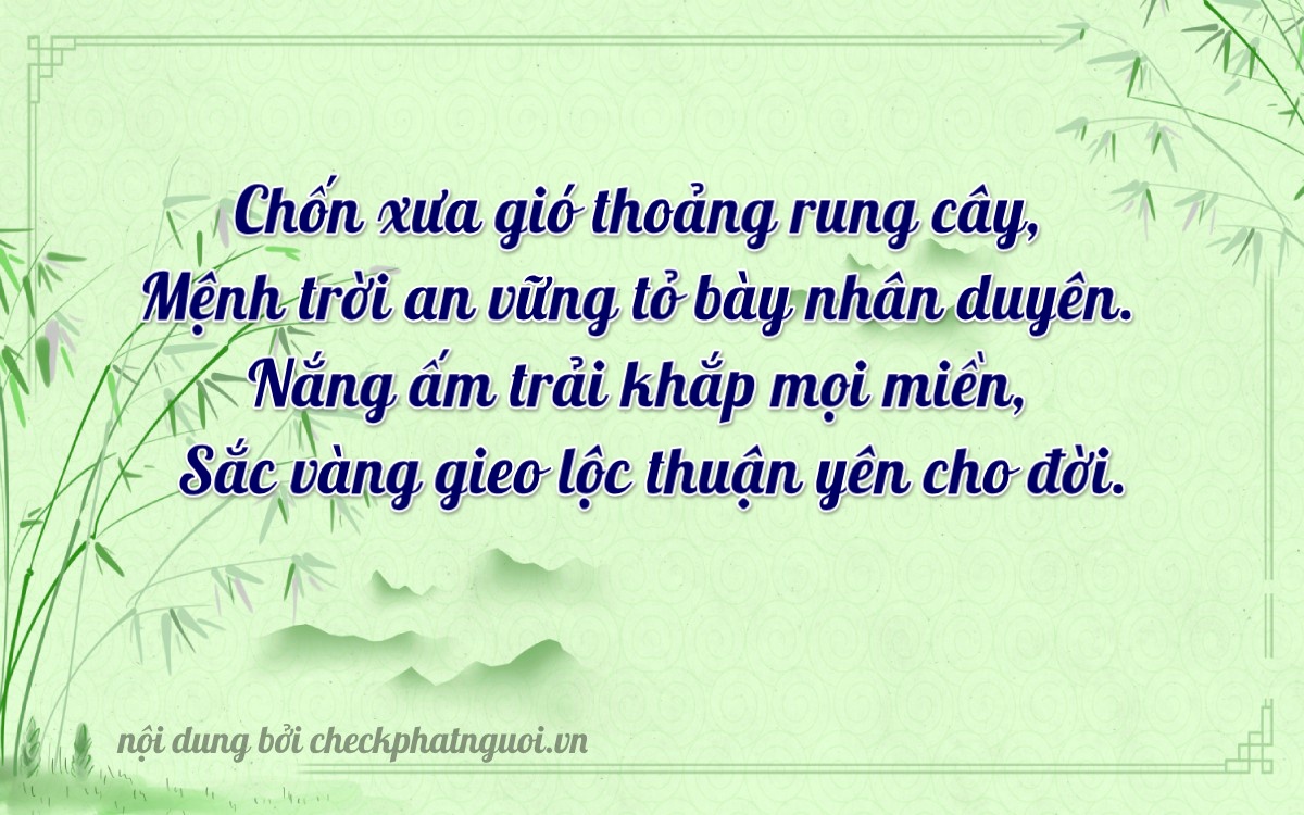 Bài thơ ý nghĩa cho <b>biển số 56231</b> tại website checkphatnguoi.vn
