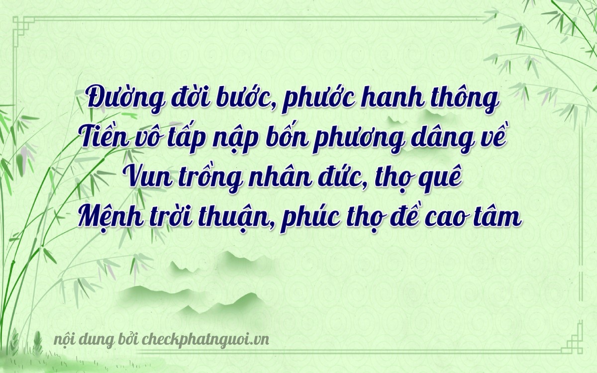 Bài thơ ý nghĩa cho <b>biển số 56778</b> tại website checkphatnguoi.vn