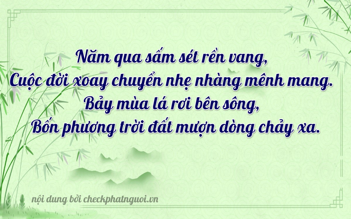 Bài thơ ý nghĩa cho <b>biển số 56N-0157</b> tại website checkphatnguoi.vn