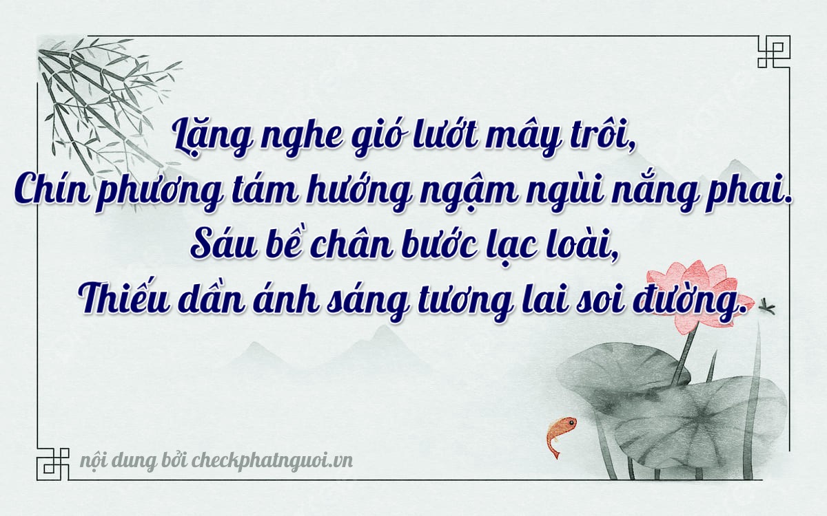Bài thơ ý nghĩa cho <b>biển số 56N-1096</b> tại website checkphatnguoi.vn