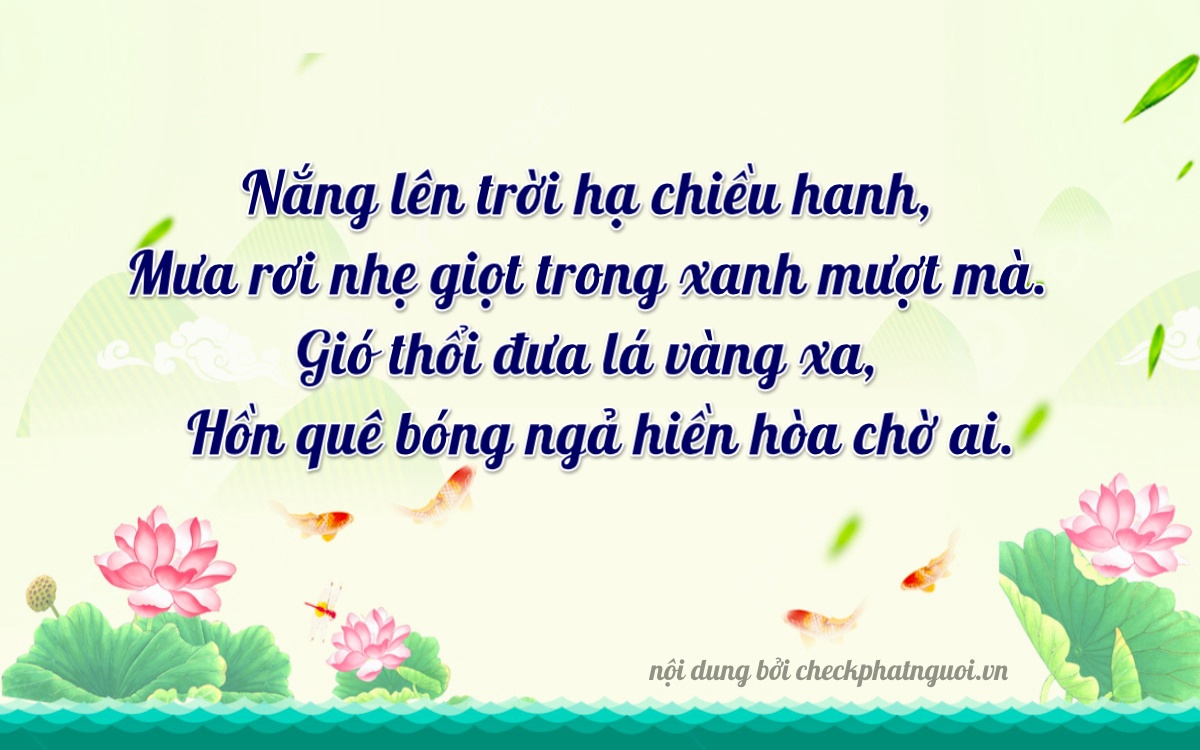 Bài thơ ý nghĩa cho <b>biển số 56P-8021</b> tại website checkphatnguoi.vn