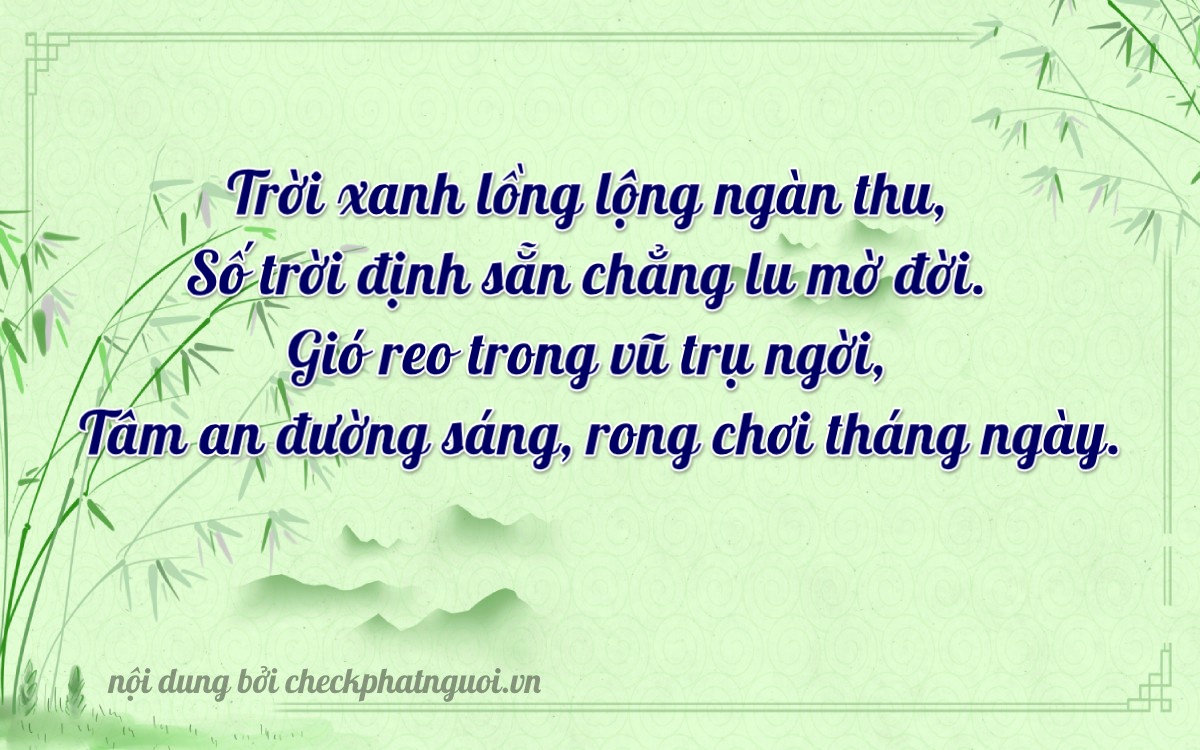 Bài thơ ý nghĩa cho <b>biển số 56P-9679</b> tại website checkphatnguoi.vn