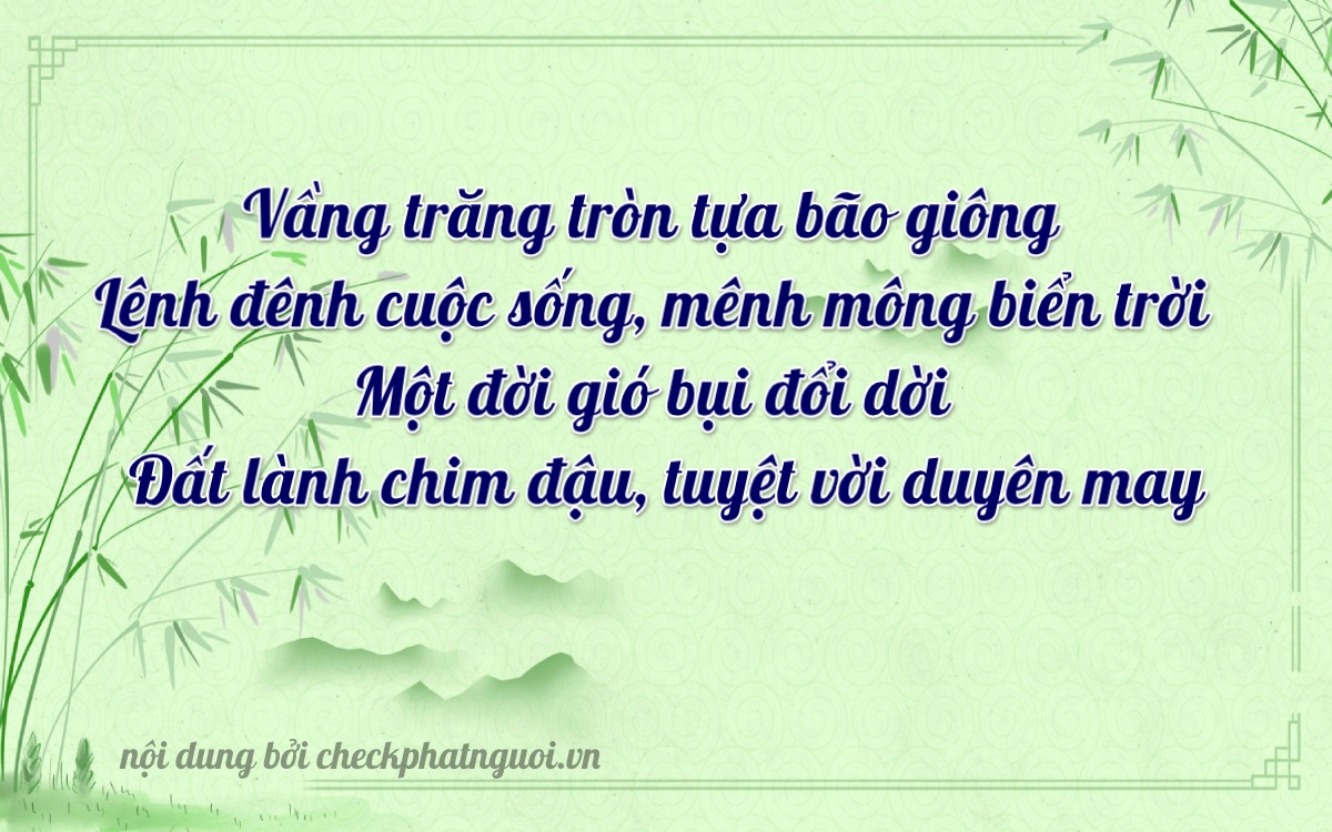 Bài thơ ý nghĩa cho <b>biển số 57004</b> tại website checkphatnguoi.vn