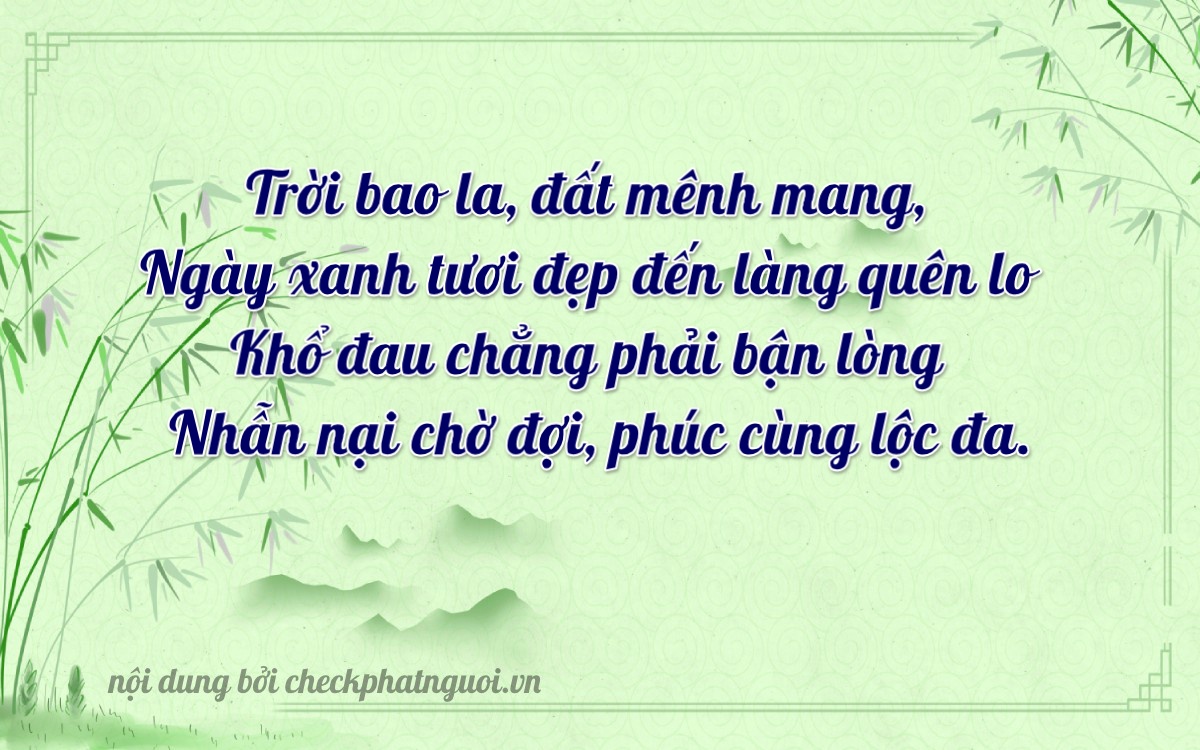 Bài thơ ý nghĩa cho <b>biển số 57127</b> tại website checkphatnguoi.vn