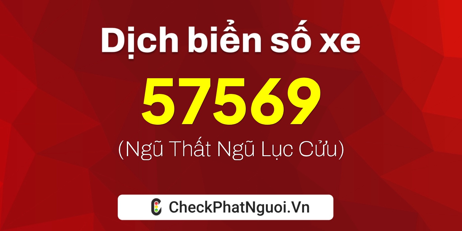 Dịch ý nghĩa <b>biển số xe 94E1-57569</b> tại website checkphatnguoi.vn