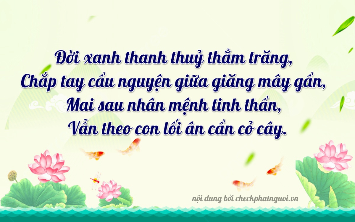 Bài thơ ý nghĩa cho <b>biển số 5932</b> tại website checkphatnguoi.vn