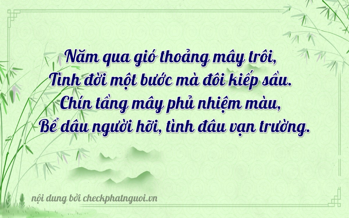 Bài thơ ý nghĩa cho <b>biển số 59918</b> tại website checkphatnguoi.vn