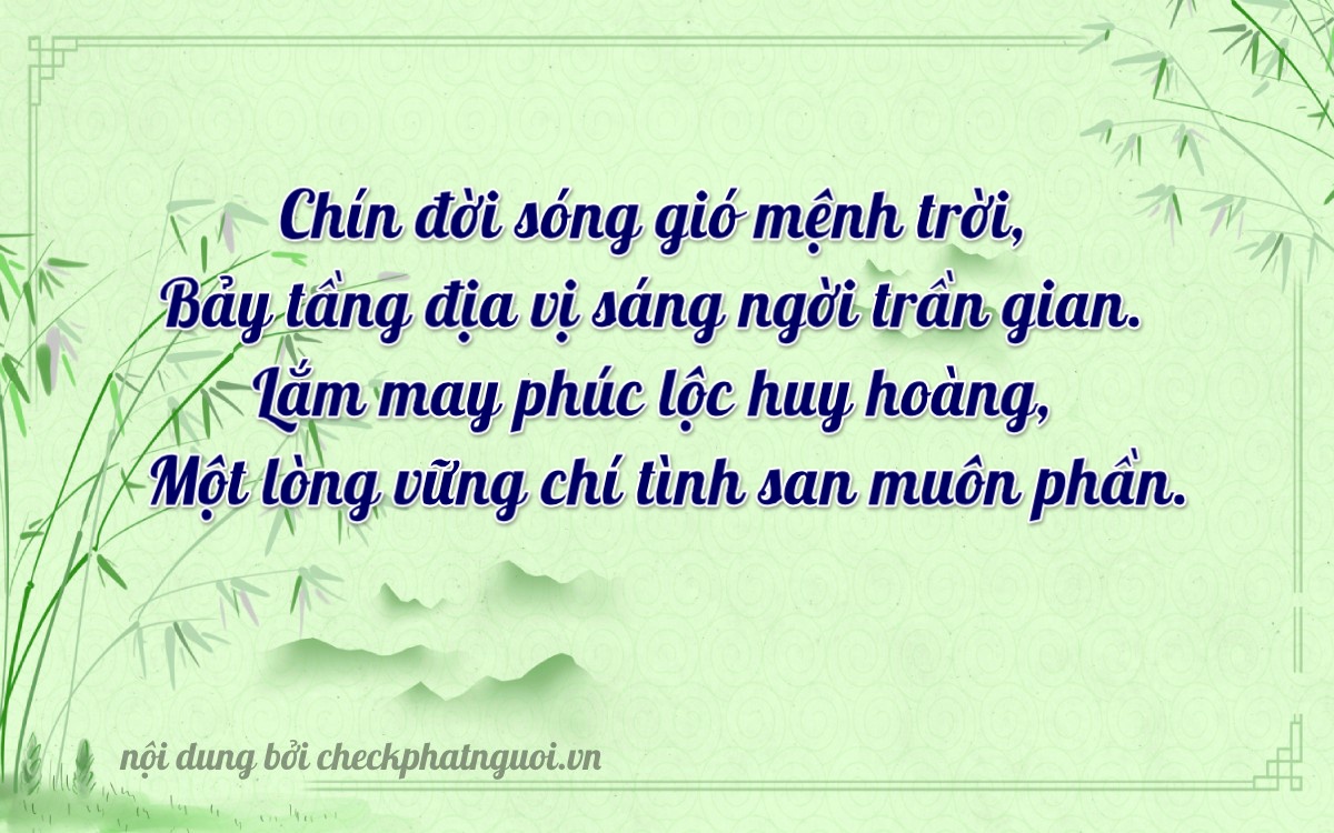 Bài thơ ý nghĩa cho <b>biển số 59A-97611</b> tại website checkphatnguoi.vn