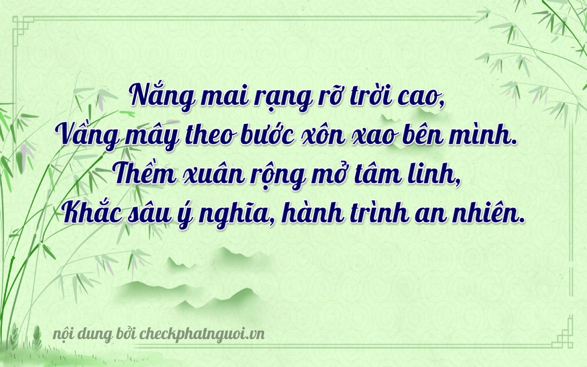 Bài thơ ý nghĩa cho <b>biển số 59AA-04468</b> tại website checkphatnguoi.vn