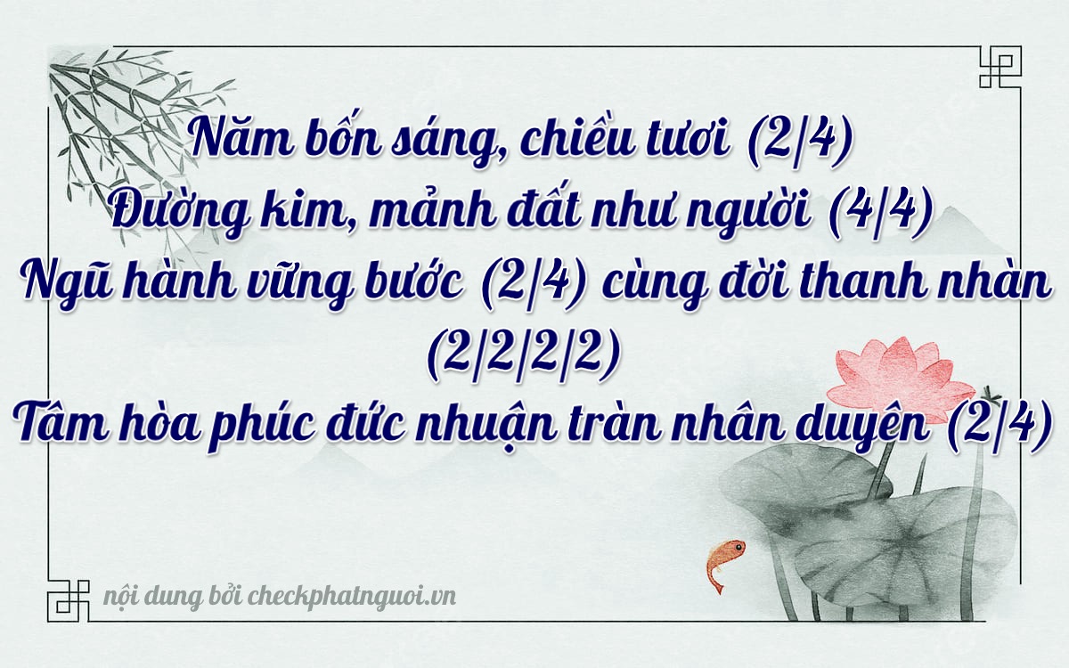 Bài thơ ý nghĩa cho <b>biển số 59AA-04482</b> tại website checkphatnguoi.vn