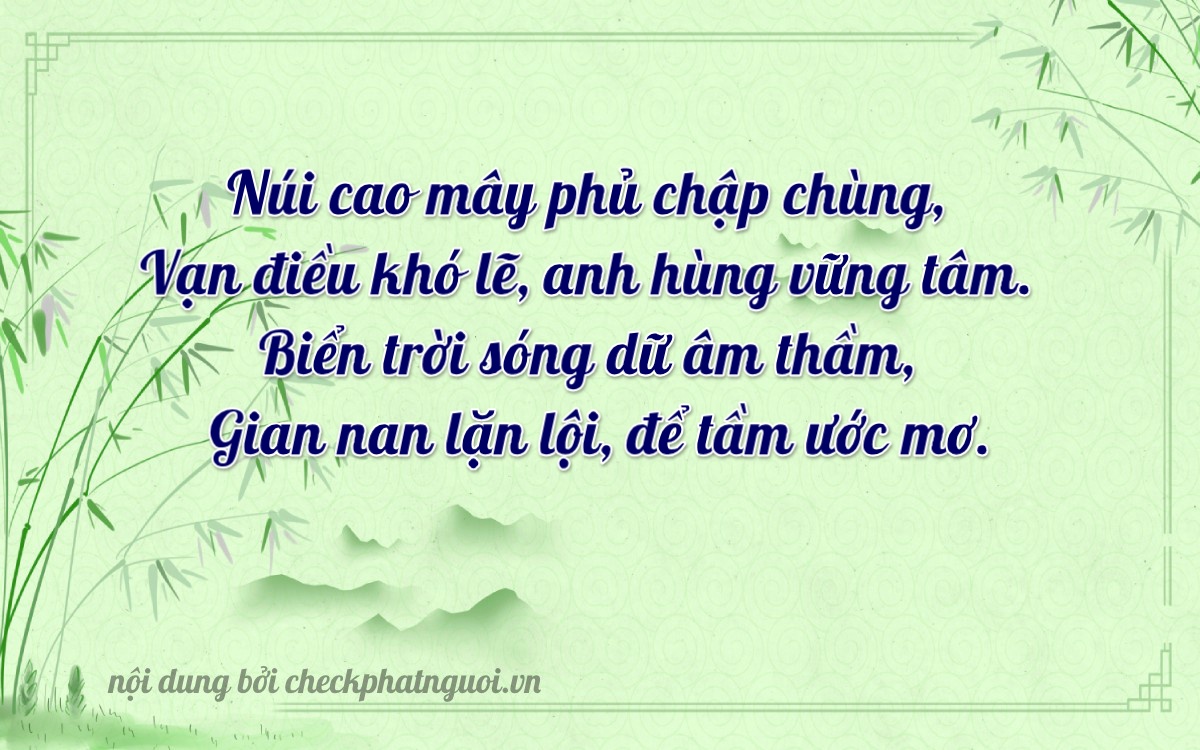 Bài thơ ý nghĩa cho <b>biển số 59B-0612</b> tại website checkphatnguoi.vn