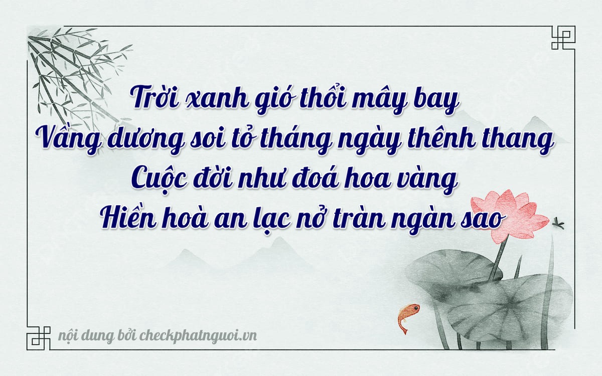 Bài thơ ý nghĩa cho <b>biển số 59B1-47307</b> tại website checkphatnguoi.vn