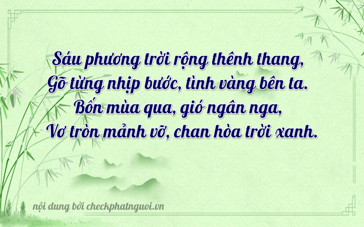 Bài thơ ý nghĩa cho <b>biển số 59B-26940</b> tại website checkphatnguoi.vn