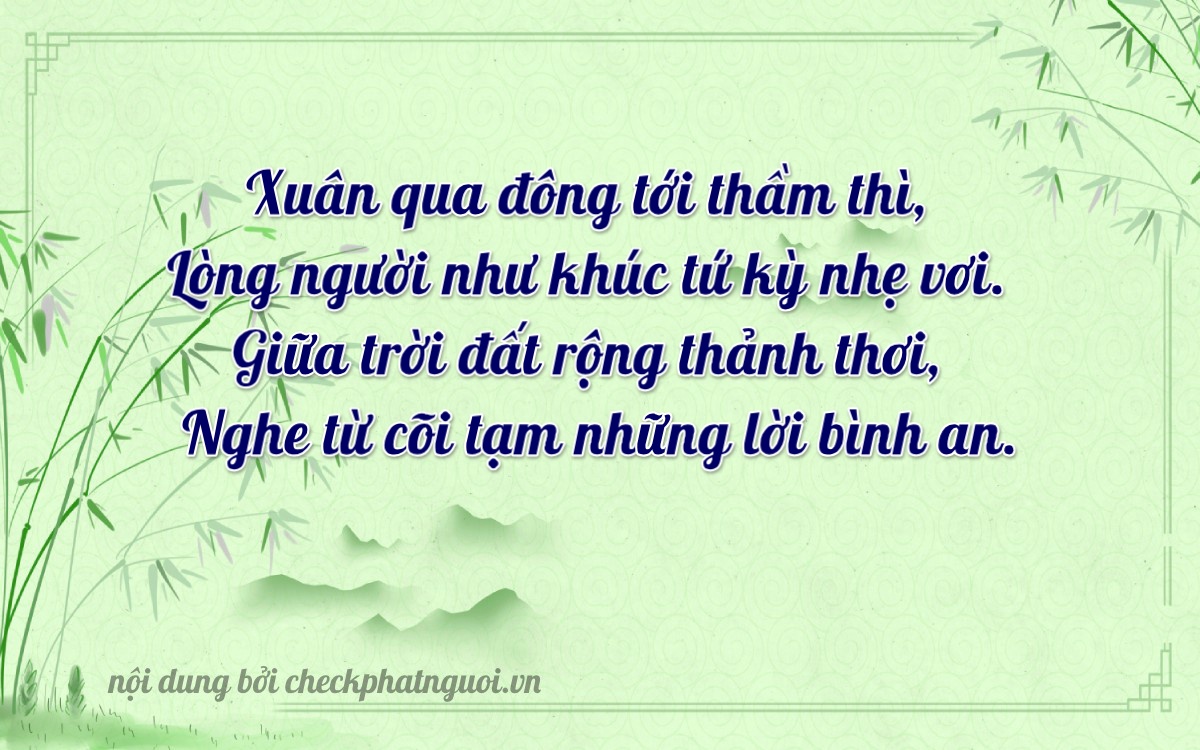 Bài thơ ý nghĩa cho <b>biển số 59B-42060</b> tại website checkphatnguoi.vn