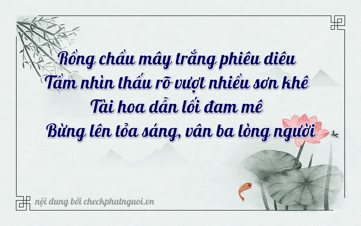 Bài thơ ý nghĩa cho <b>biển số 59B-59959</b> tại website checkphatnguoi.vn