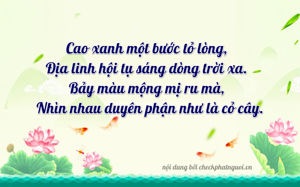 Bài thơ ý nghĩa cho <b>biển số 59C1-29071</b> tại website checkphatnguoi.vn