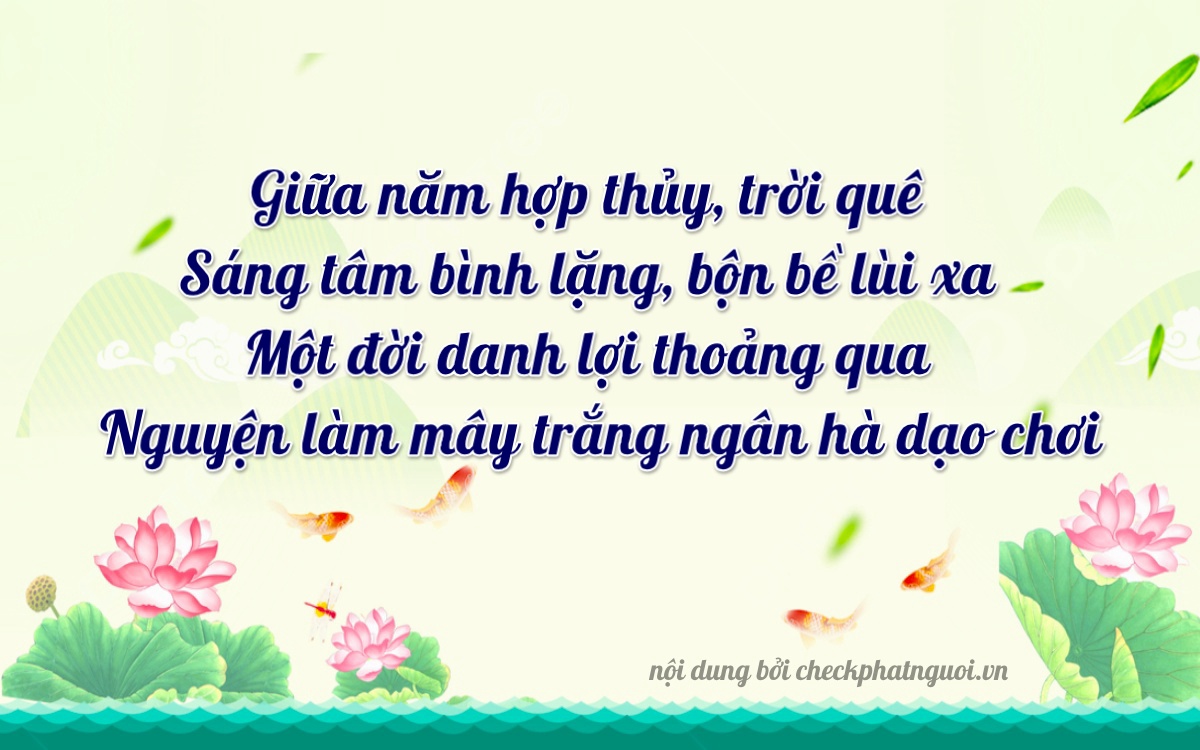 Bài thơ ý nghĩa cho <b>biển số 59C2-50119</b> tại website checkphatnguoi.vn