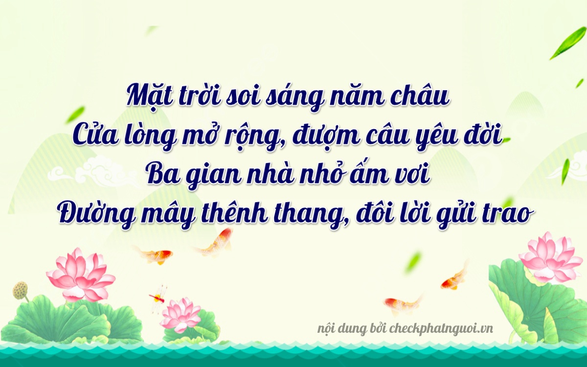 Bài thơ ý nghĩa cho <b>biển số 59CA-12533</b> tại website checkphatnguoi.vn
