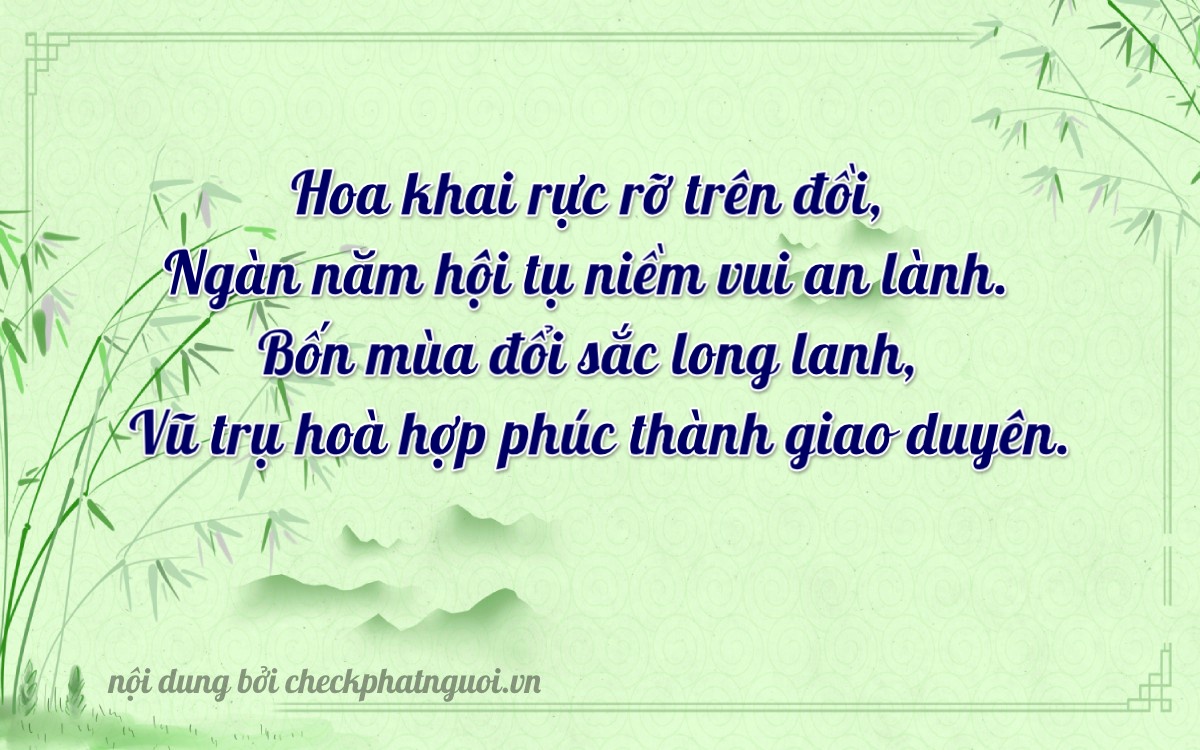 Bài thơ ý nghĩa cho <b>biển số 59CB-00104</b> tại website checkphatnguoi.vn