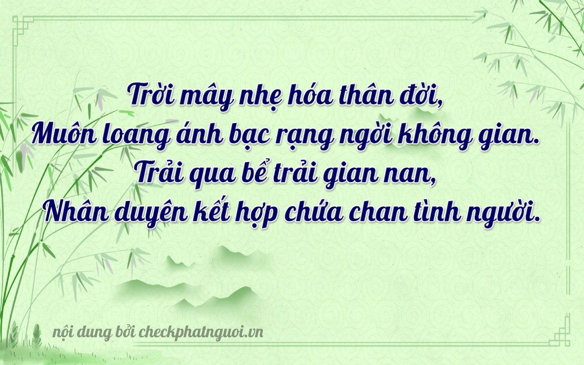 Bài thơ ý nghĩa cho <b>biển số 59CB-13193</b> tại website checkphatnguoi.vn