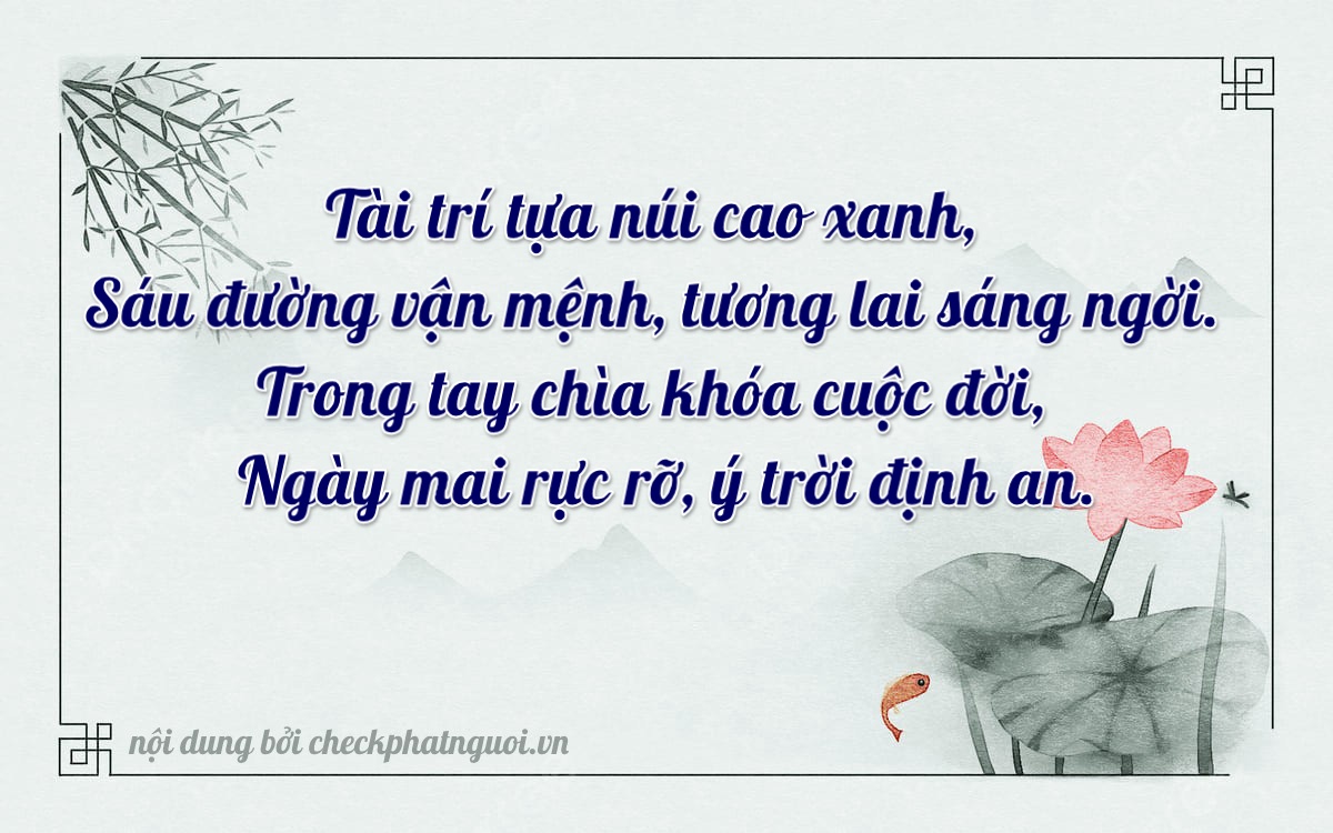 Bài thơ ý nghĩa cho <b>biển số 59D1-16062</b> tại website checkphatnguoi.vn