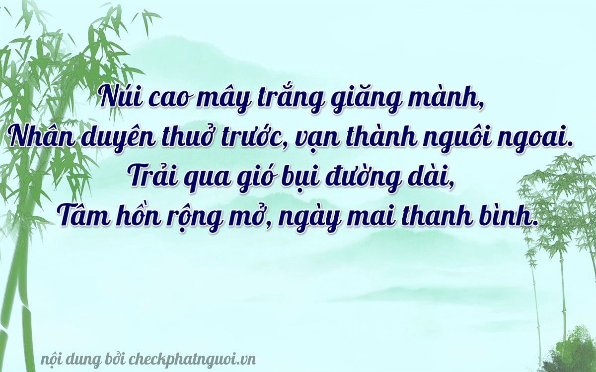 Bài thơ ý nghĩa cho <b>biển số 59D1-68346</b> tại website checkphatnguoi.vn