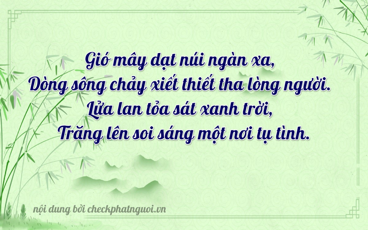 Bài thơ ý nghĩa cho <b>biển số 59D1-92662</b> tại website checkphatnguoi.vn