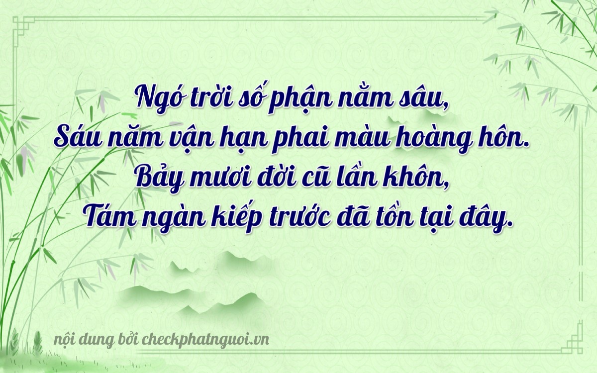 Bài thơ ý nghĩa cho <b>biển số 59D2-68578</b> tại website checkphatnguoi.vn