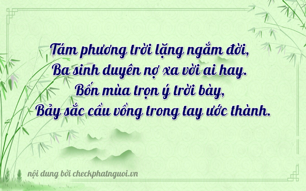 Bài thơ ý nghĩa cho <b>biển số 59D3-28347</b> tại website checkphatnguoi.vn