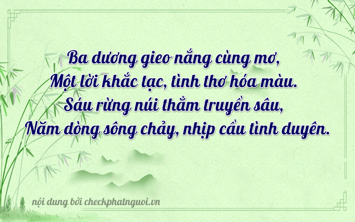 Bài thơ ý nghĩa cho <b>biển số 59D3-31652</b> tại website checkphatnguoi.vn