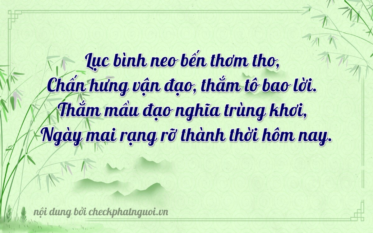 Bài thơ ý nghĩa cho <b>biển số 59DB-19952</b> tại website checkphatnguoi.vn