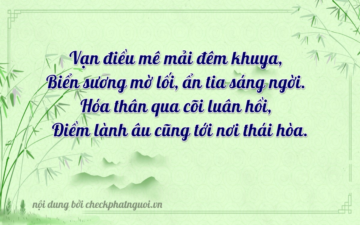 Bài thơ ý nghĩa cho <b>biển số 59E1-84848</b> tại website checkphatnguoi.vn