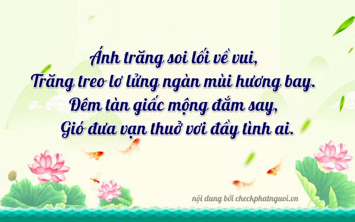 Bài thơ ý nghĩa cho <b>biển số 59EA-05484</b> tại website checkphatnguoi.vn