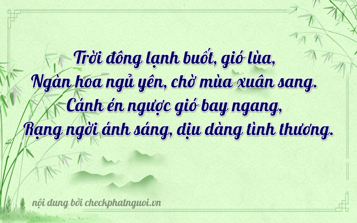 Bài thơ ý nghĩa cho <b>biển số 59EA-11100</b> tại website checkphatnguoi.vn
