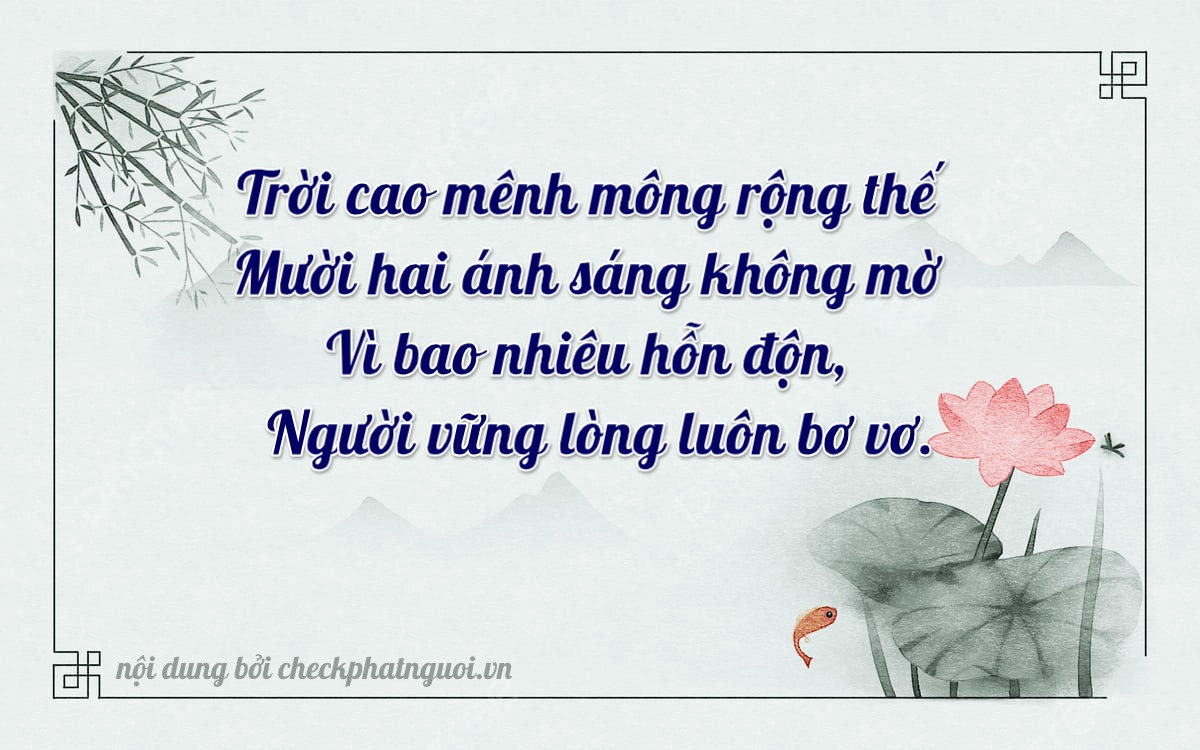 Bài thơ ý nghĩa cho <b>biển số 59FA-12812</b> tại website checkphatnguoi.vn