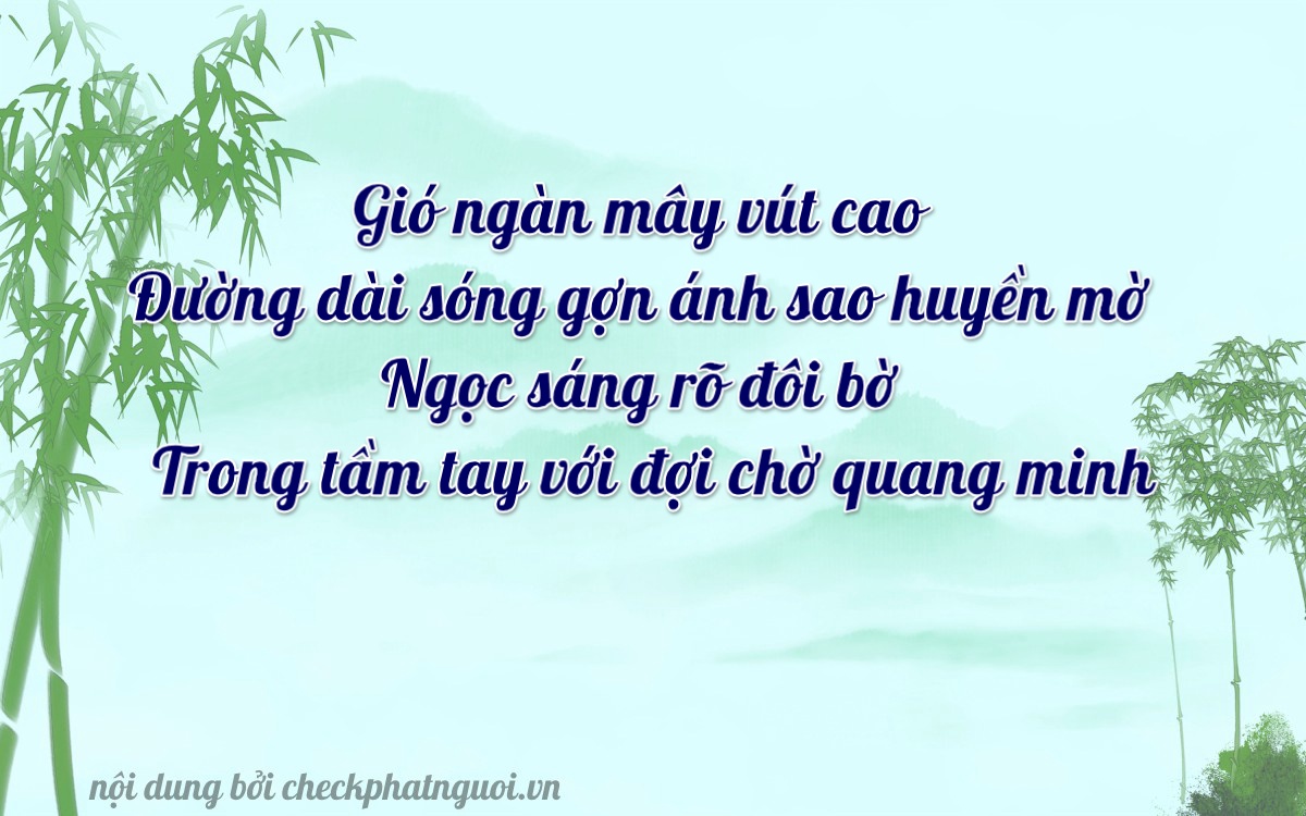 Bài thơ ý nghĩa cho <b>biển số 59G1-84933</b> tại website checkphatnguoi.vn