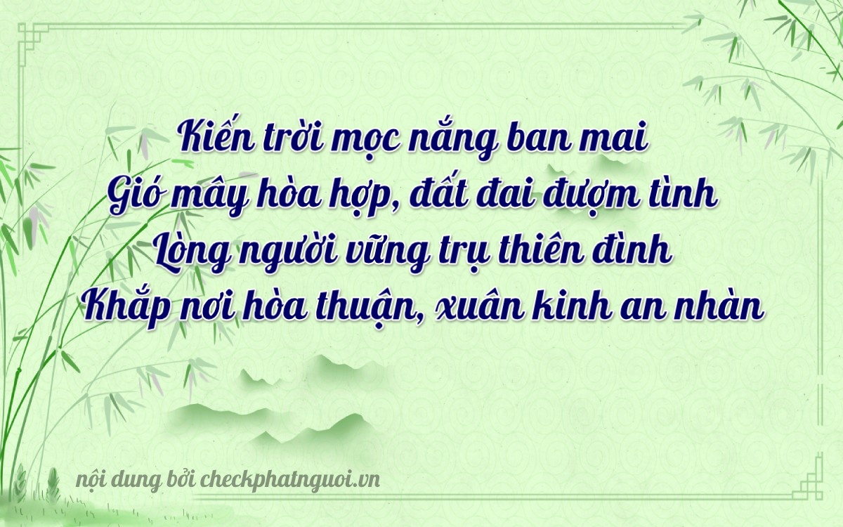 Bài thơ ý nghĩa cho <b>biển số 59G2-51367</b> tại website checkphatnguoi.vn