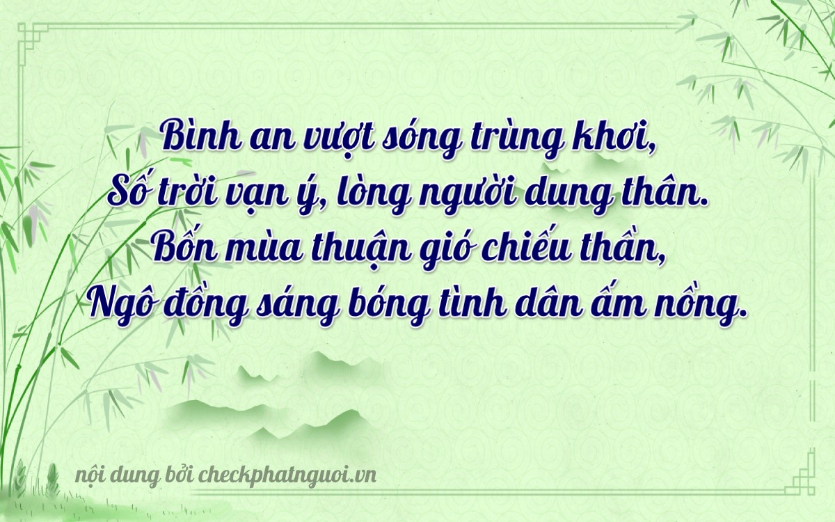 Bài thơ ý nghĩa cho <b>biển số 59G2-60418</b> tại website checkphatnguoi.vn
