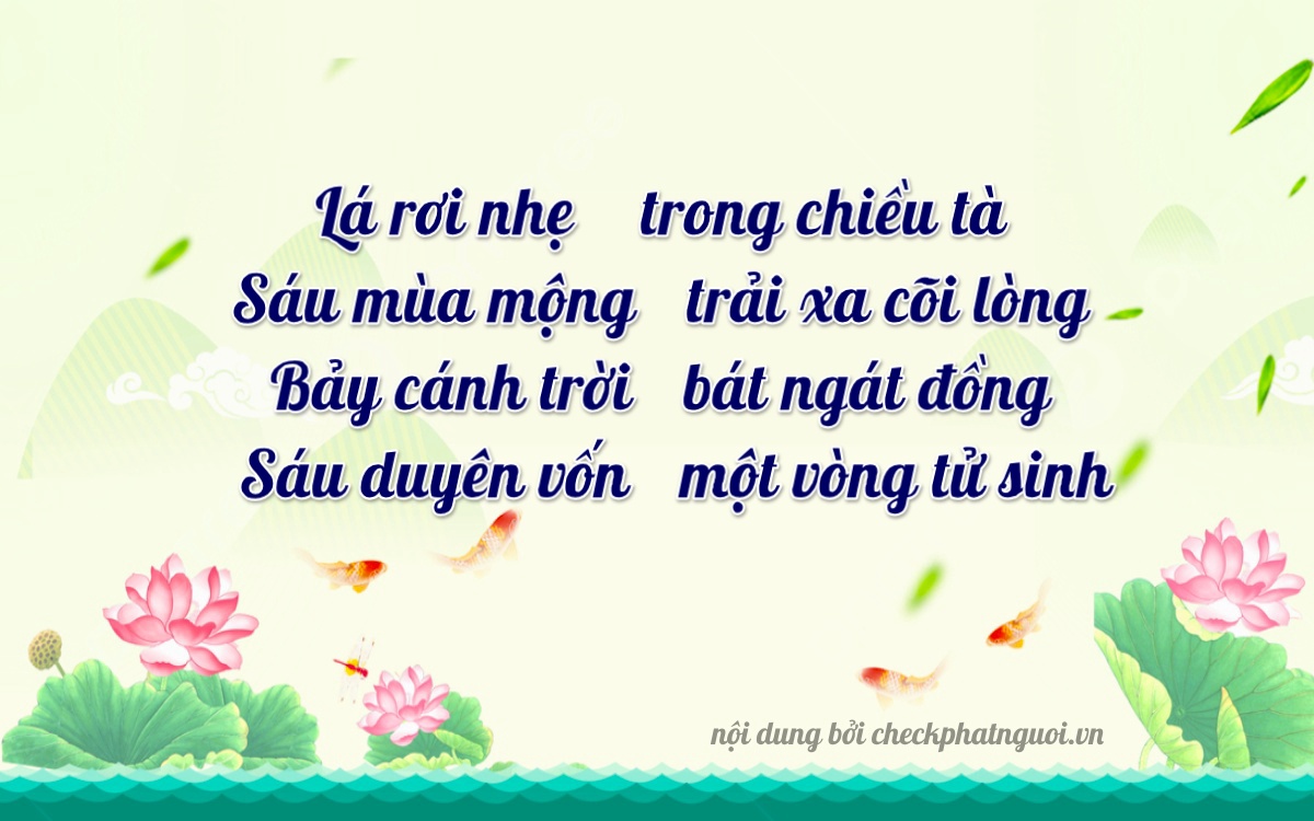 Bài thơ ý nghĩa cho <b>biển số 59G2-65767</b> tại website checkphatnguoi.vn