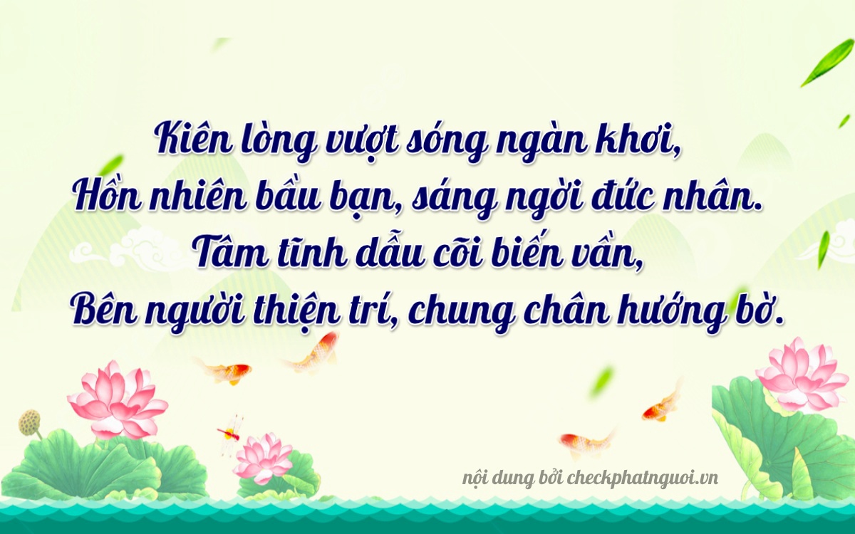 Bài thơ ý nghĩa cho <b>biển số 59G2-92716</b> tại website checkphatnguoi.vn