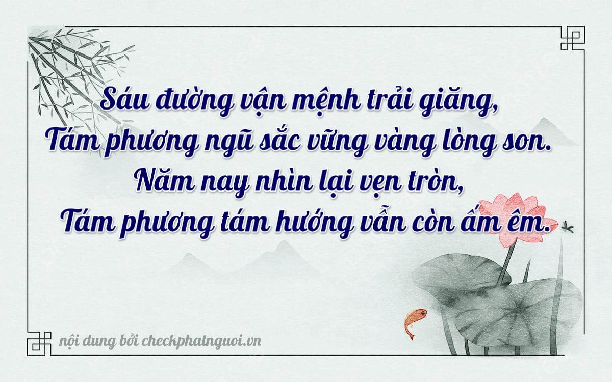 Bài thơ ý nghĩa cho <b>biển số 59G3-06858</b> tại website checkphatnguoi.vn