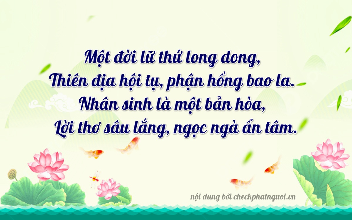 Bài thơ ý nghĩa cho <b>biển số 59G3-14619</b> tại website checkphatnguoi.vn