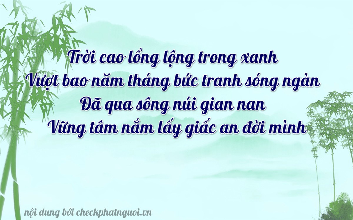 Bài thơ ý nghĩa cho <b>biển số 59GA-12372</b> tại website checkphatnguoi.vn