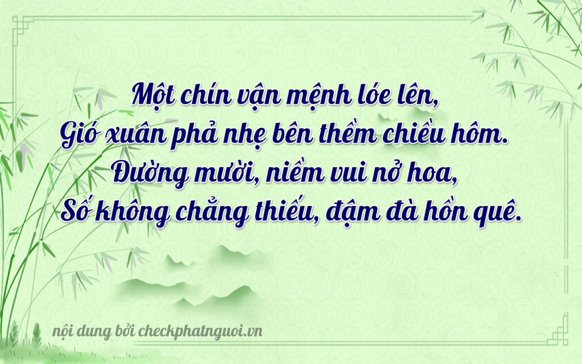 Bài thơ ý nghĩa cho <b>biển số 59GA-17910</b> tại website checkphatnguoi.vn