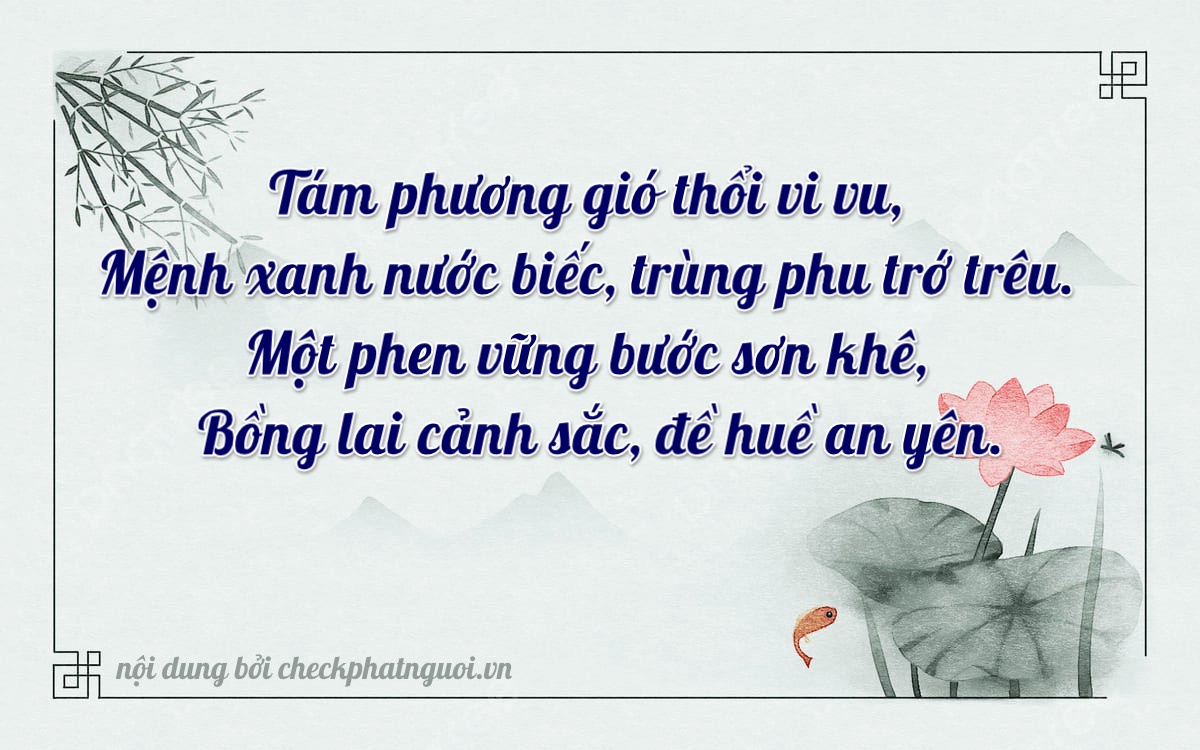 Bài thơ ý nghĩa cho <b>biển số 59H1-01853</b> tại website checkphatnguoi.vn