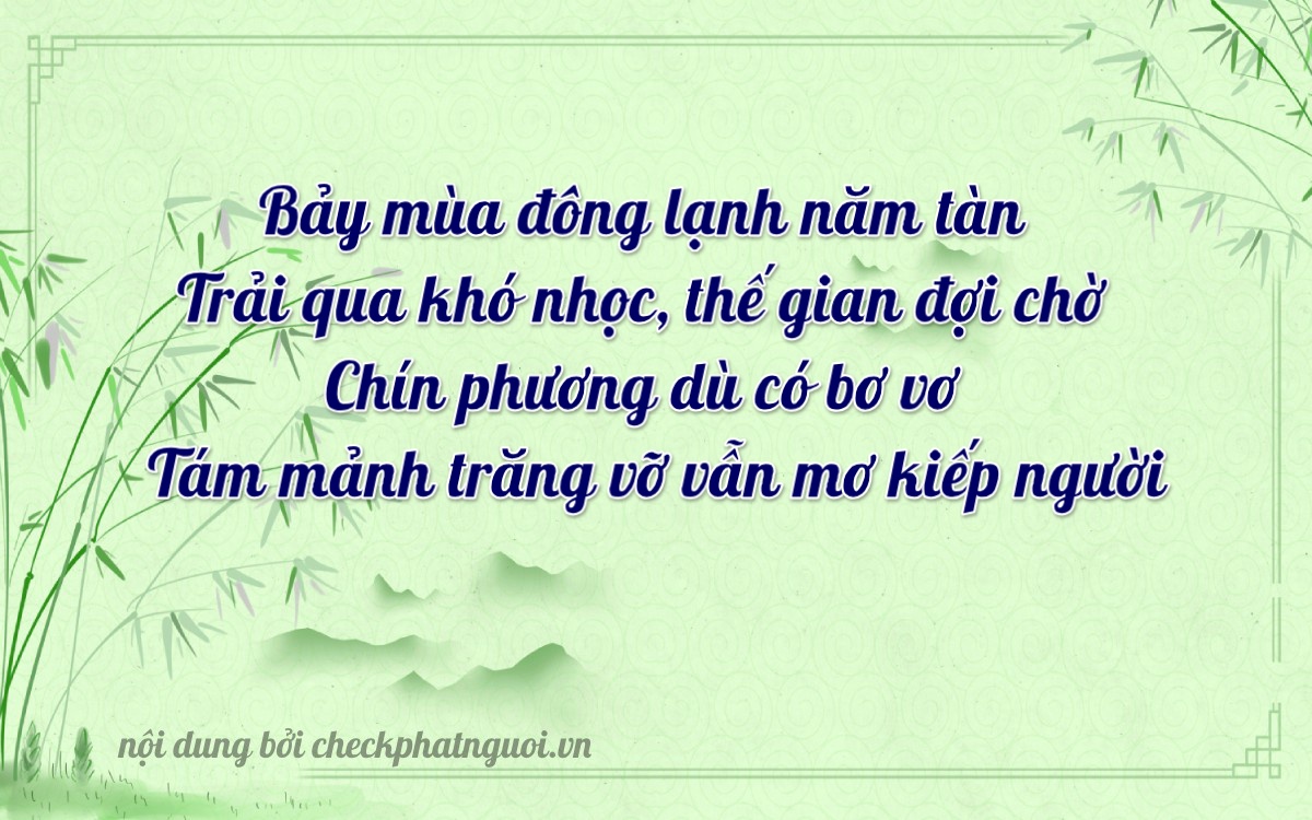 Bài thơ ý nghĩa cho <b>biển số 59H1-37987</b> tại website checkphatnguoi.vn